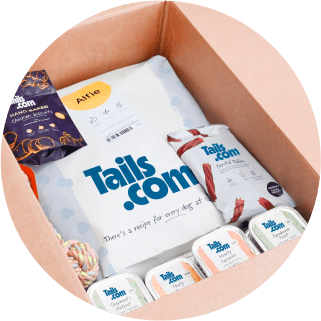 Box of tails.com goodies