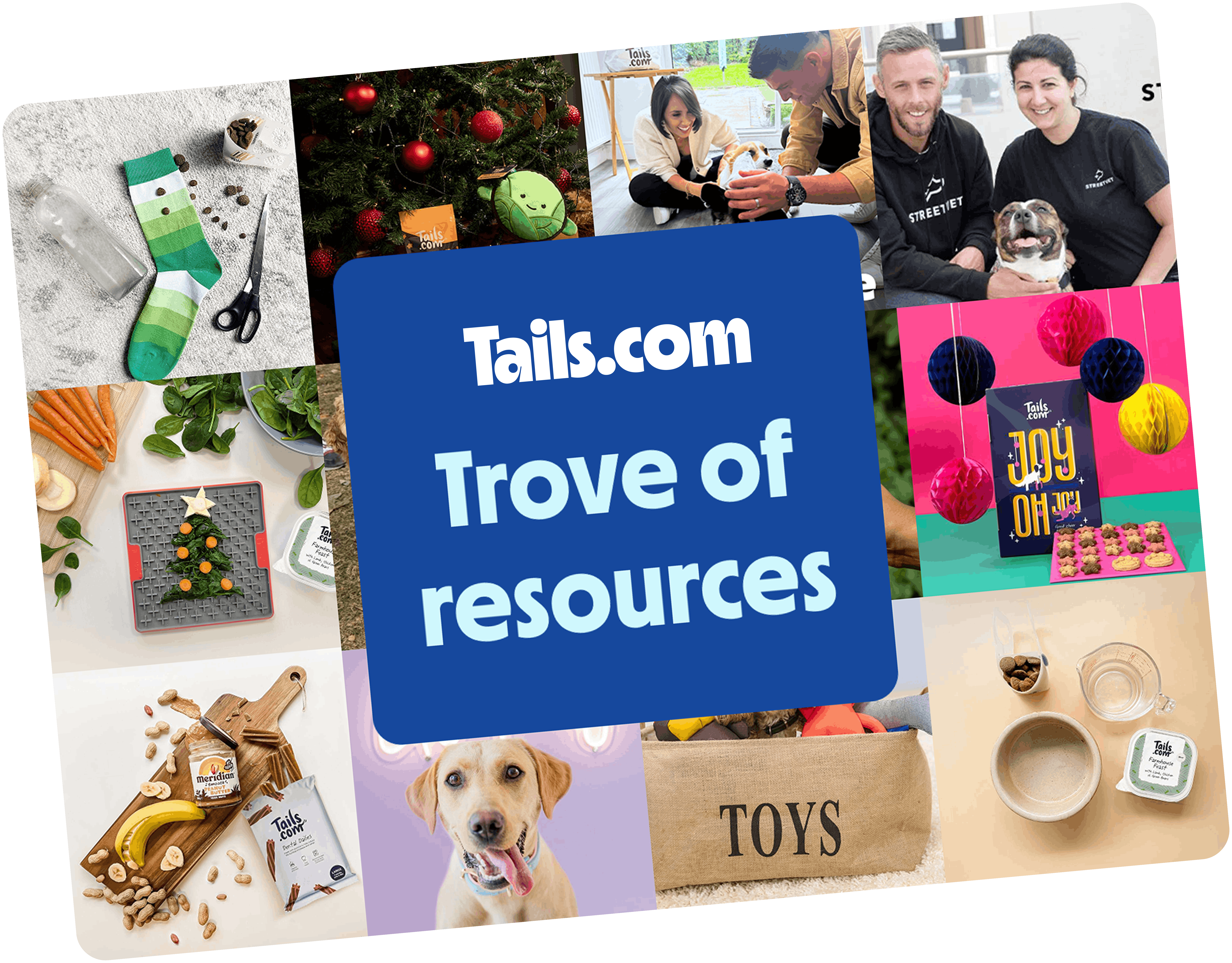 Collage of tails.com content resources