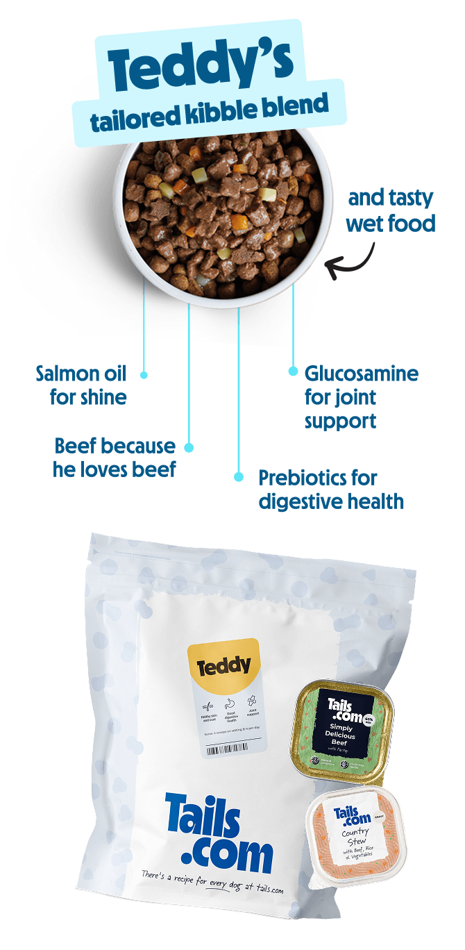 Teddy's 100% tailored kibble