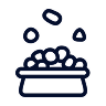 Kibble in a bowl icon