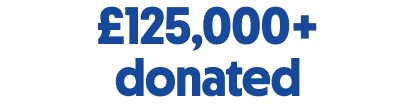 
                            Over £125,000 donated icon
