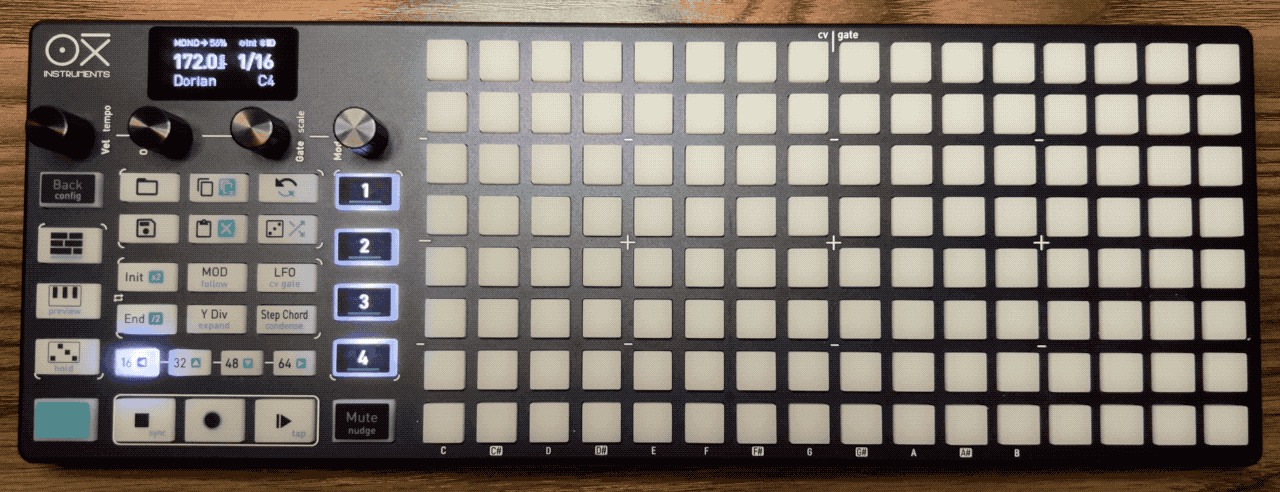 2箇所をタップし、長さのあるnoteを作っている様子