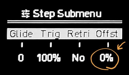 ディスプレイ: Step Submenu Offset