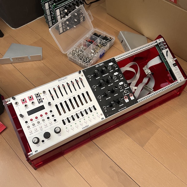 Amalgamod モジュラーシンセケース 104hp 14u 美品（アクリル 