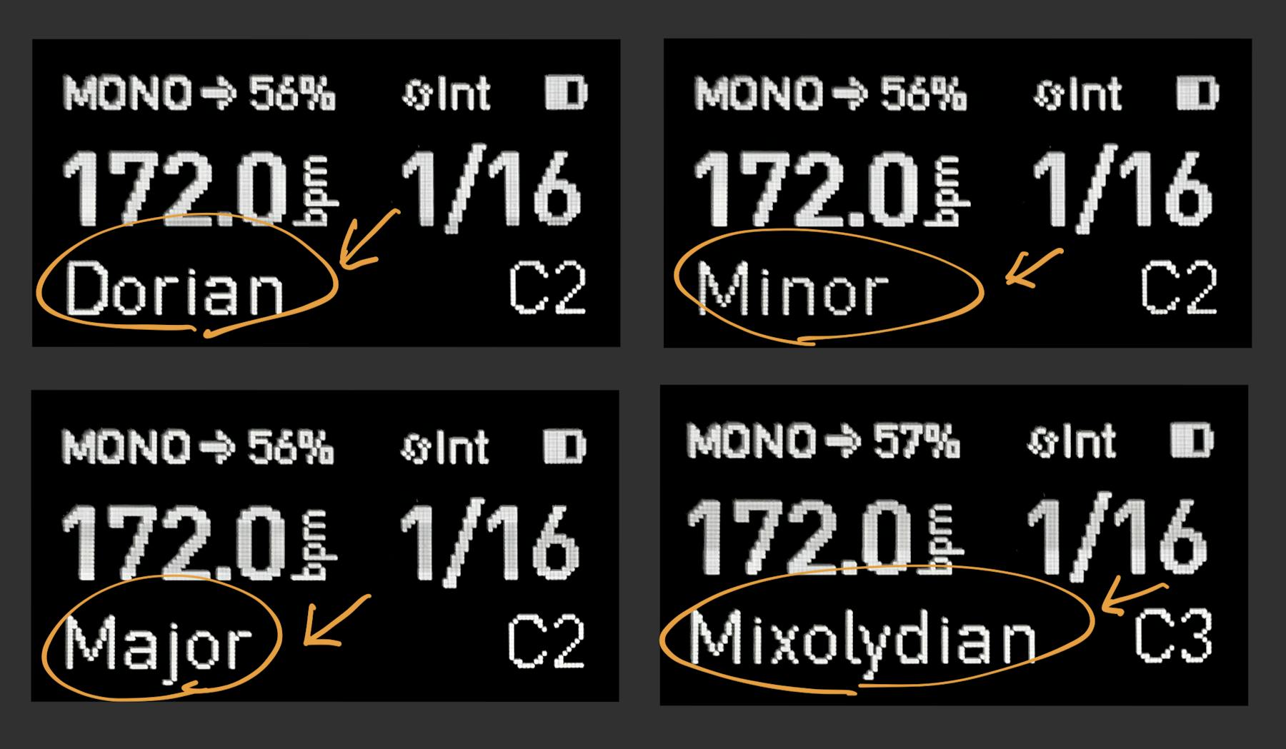 ディスプレイ: スケールが変更されている様子