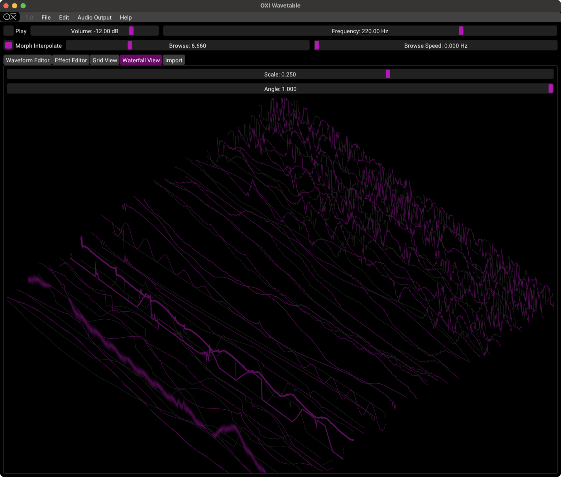 OXI Wave Appのキャプチャ1