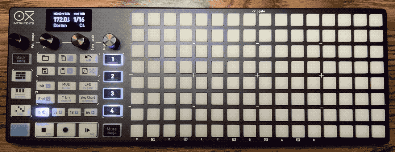 Mono modeで再生されている様子。パッドをいくつかタップしている