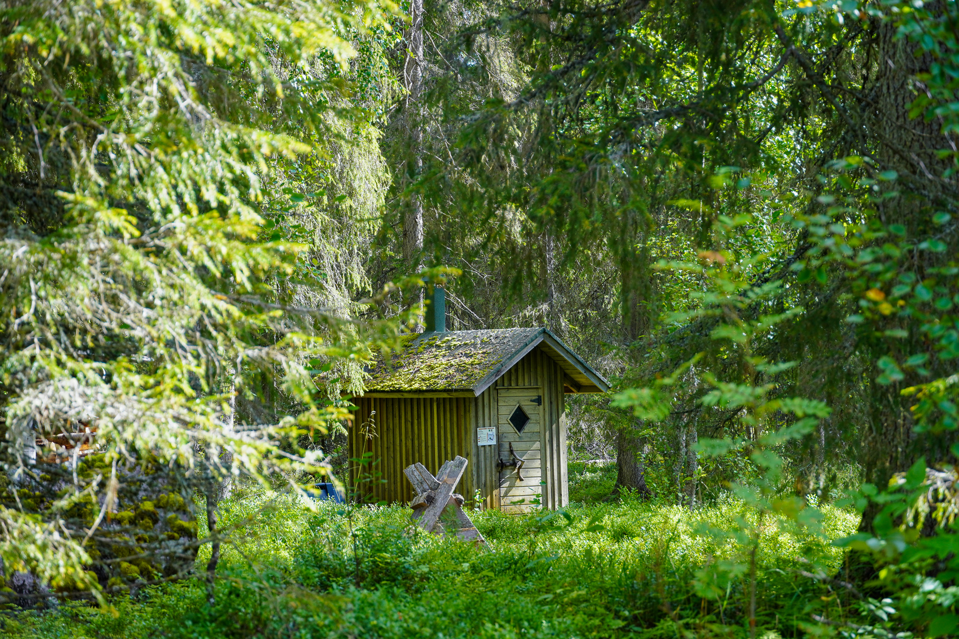 A traditional hussi (dry toilet)