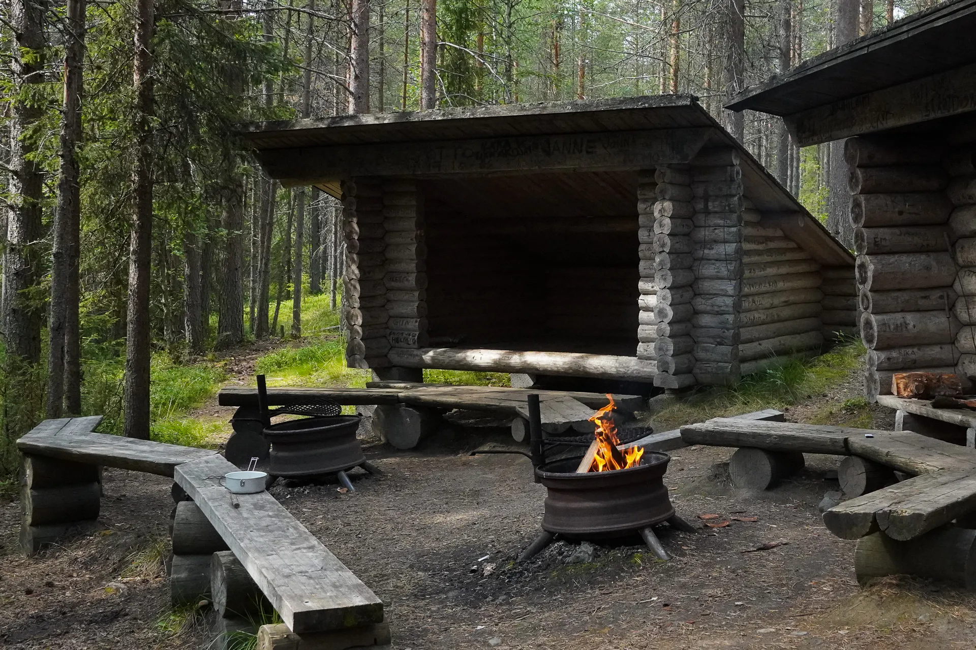 Laavu, a lean-to-shelter