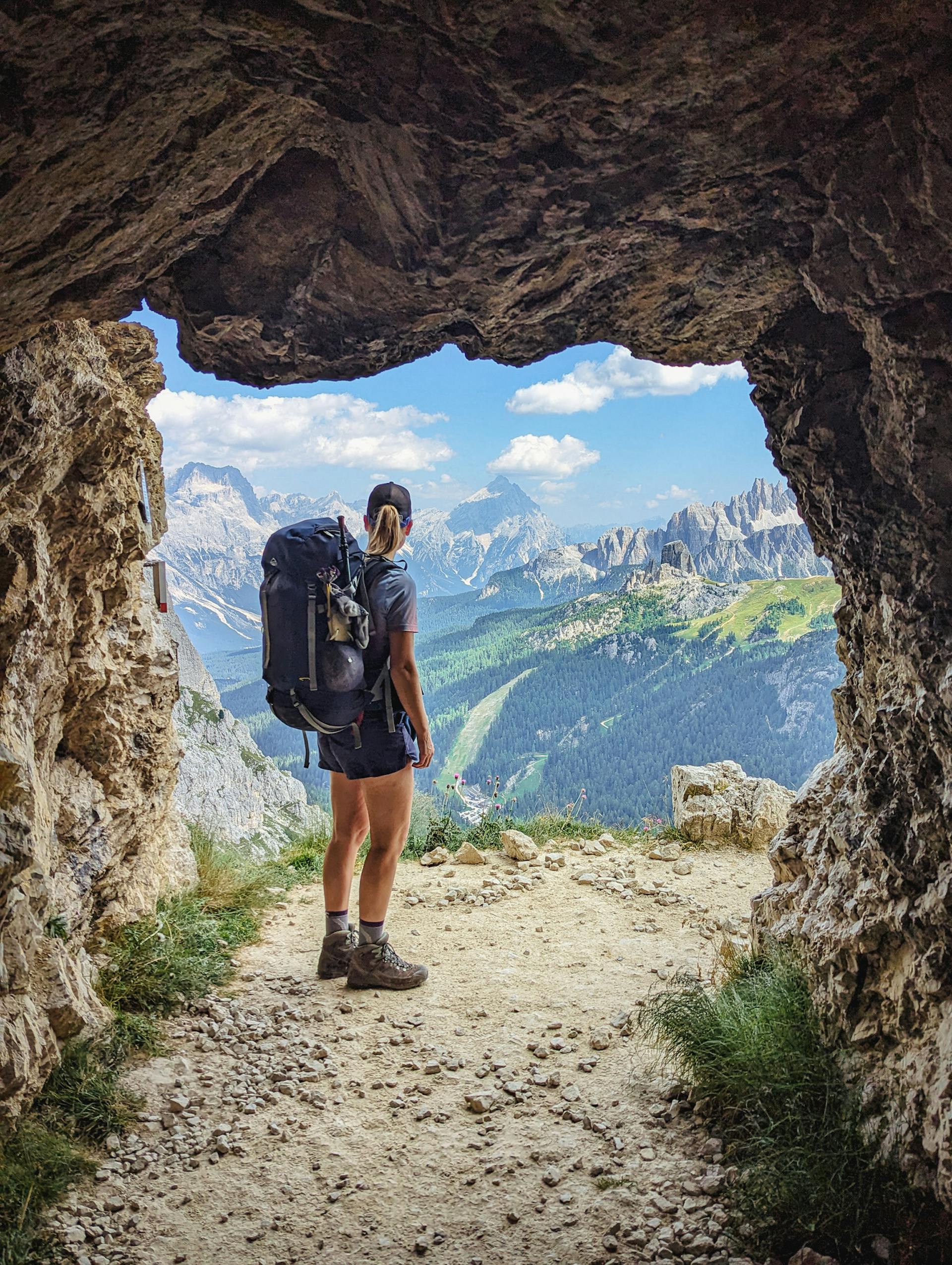 Cave opening in Galleria Lagazuoi