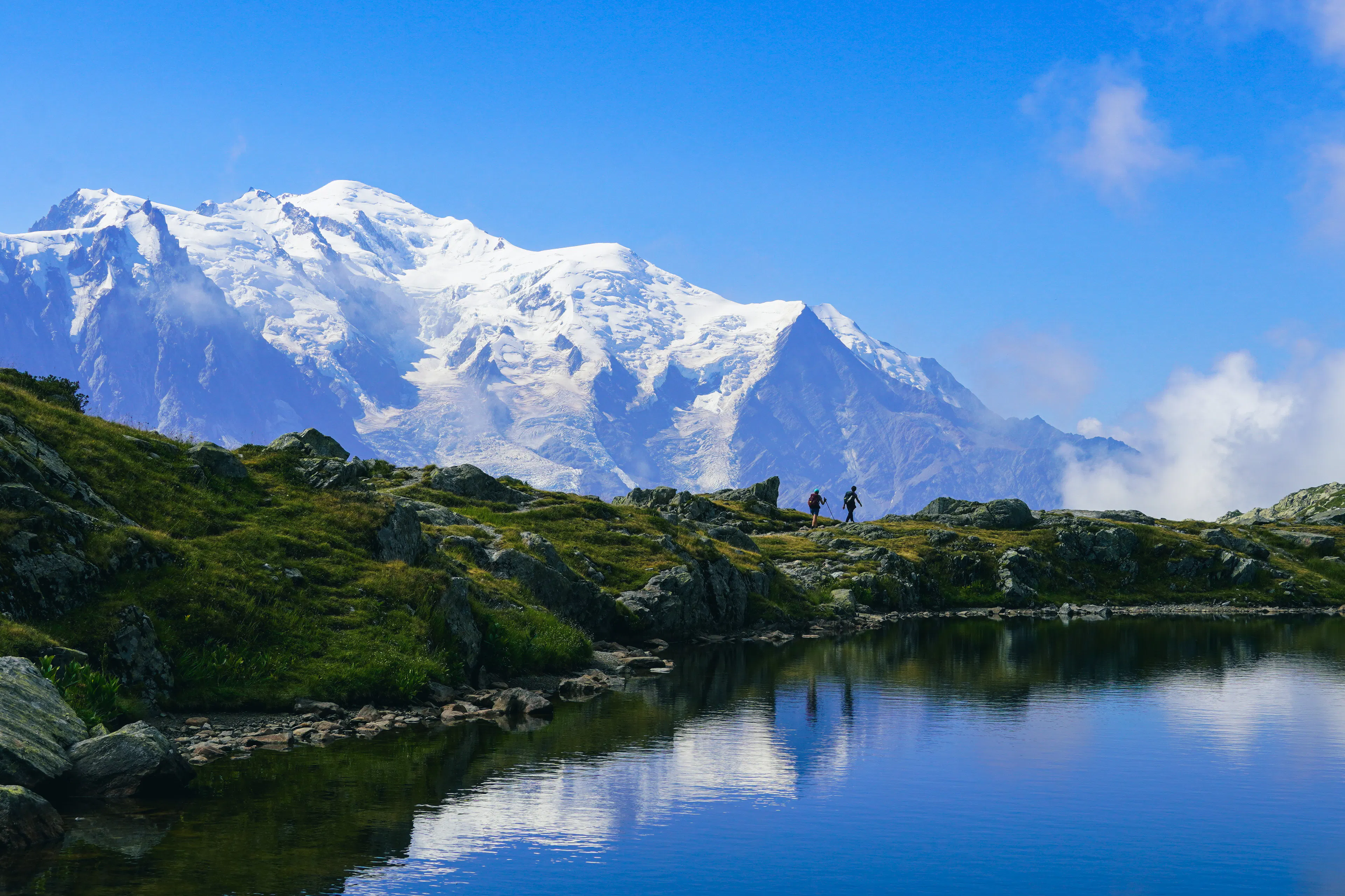 Lacs des Chéserys viewpoint to Mont Blanc