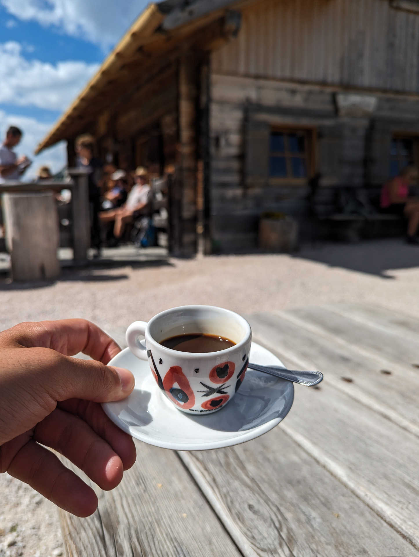 Espresso at Malga di Fanes