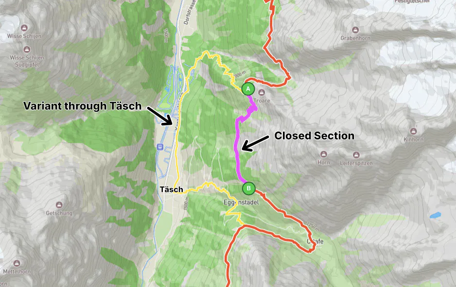 Screenshot from Hike Planner