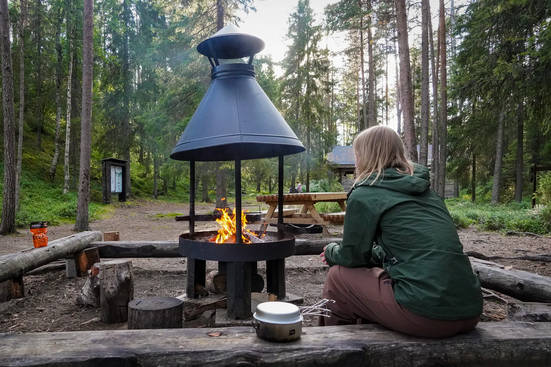 Wilderness fire place in Finland