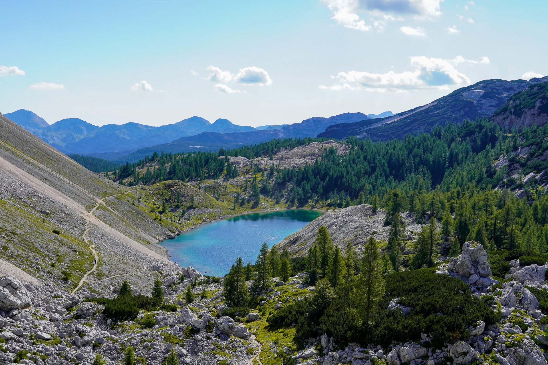 one of the lakes in the seven lakes valley.