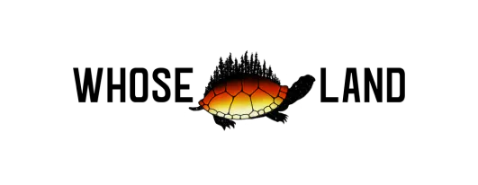 Whose Land Logo that includes a turtle