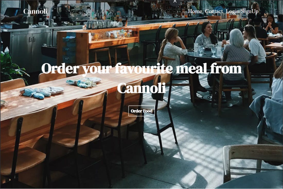 Cannoli Restaurant Mock Website by Muhammad Talha