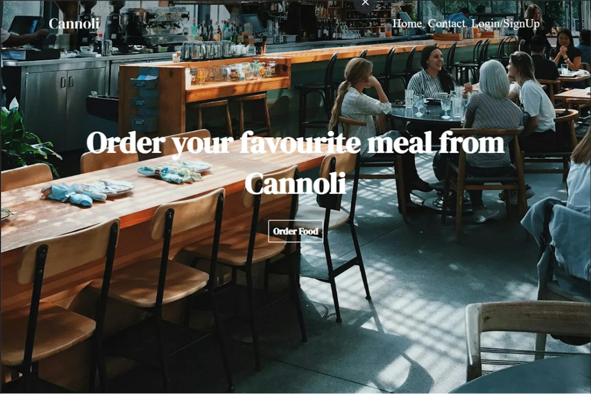 Cannoli Restaurant Mock Website by Muhammad Talha