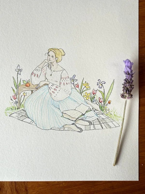 Lady in spring, 2025