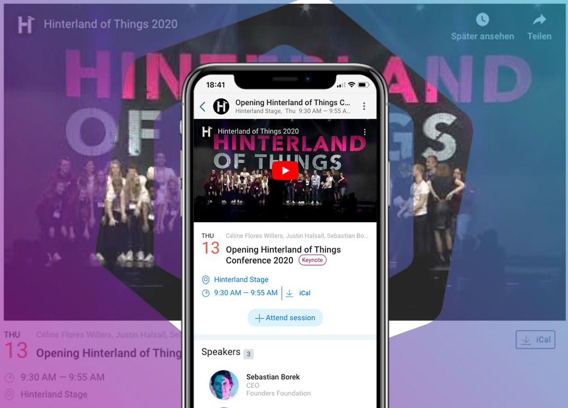 Live streaming and videos per event session