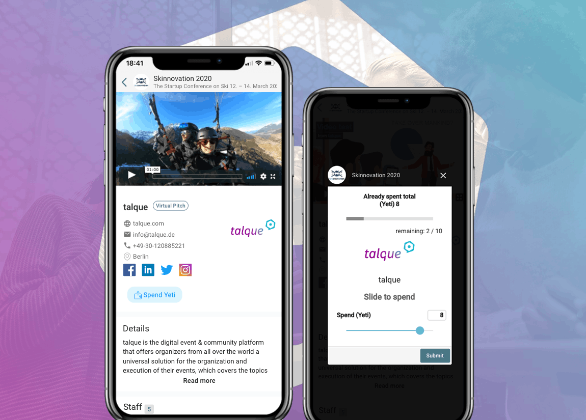 virtual video pitch contest via talque