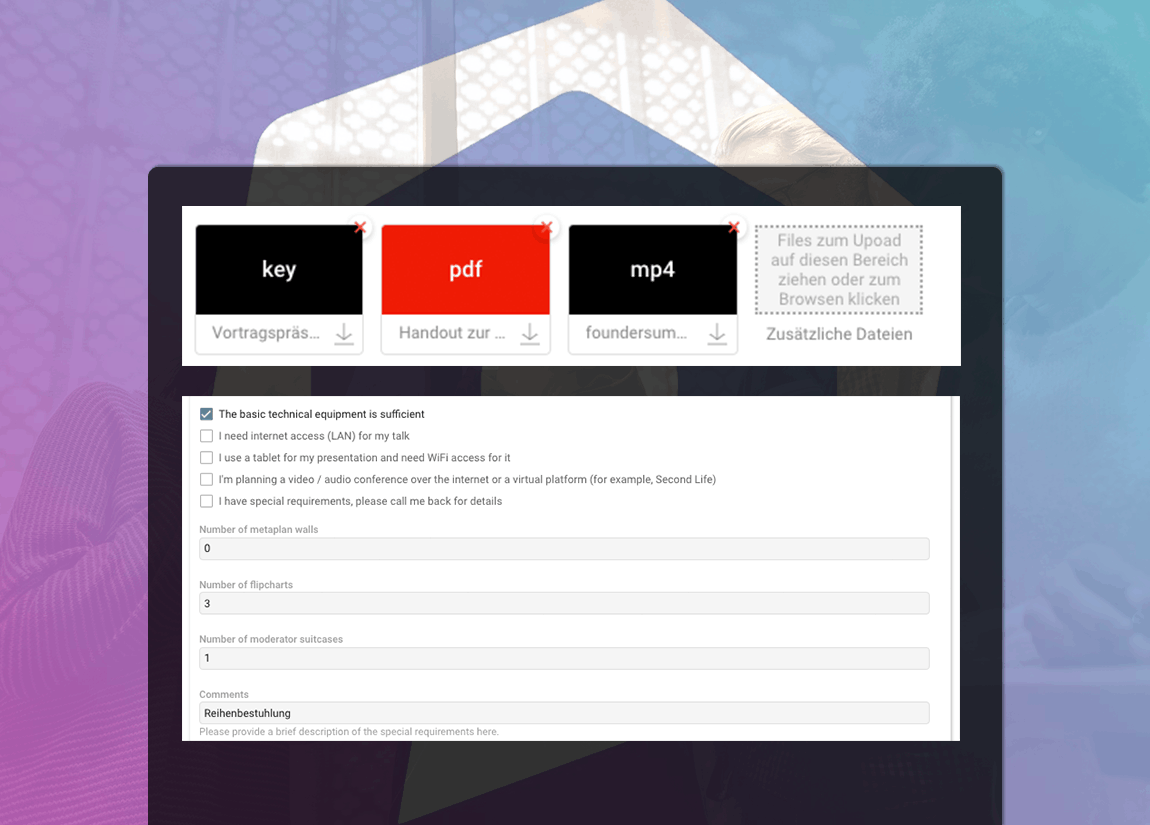speaker slide deck upload session management