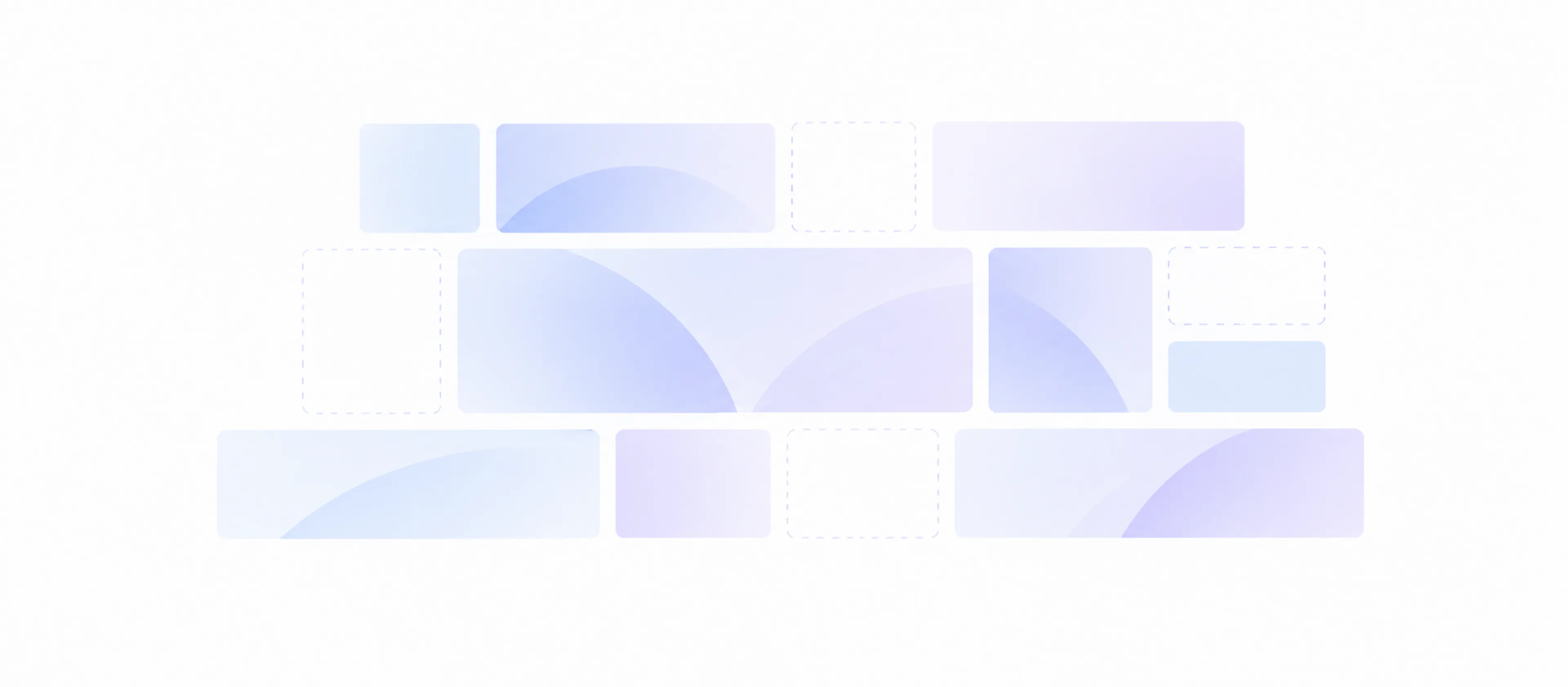 Modular grid showing flexible content blocks arranged within a structured system.