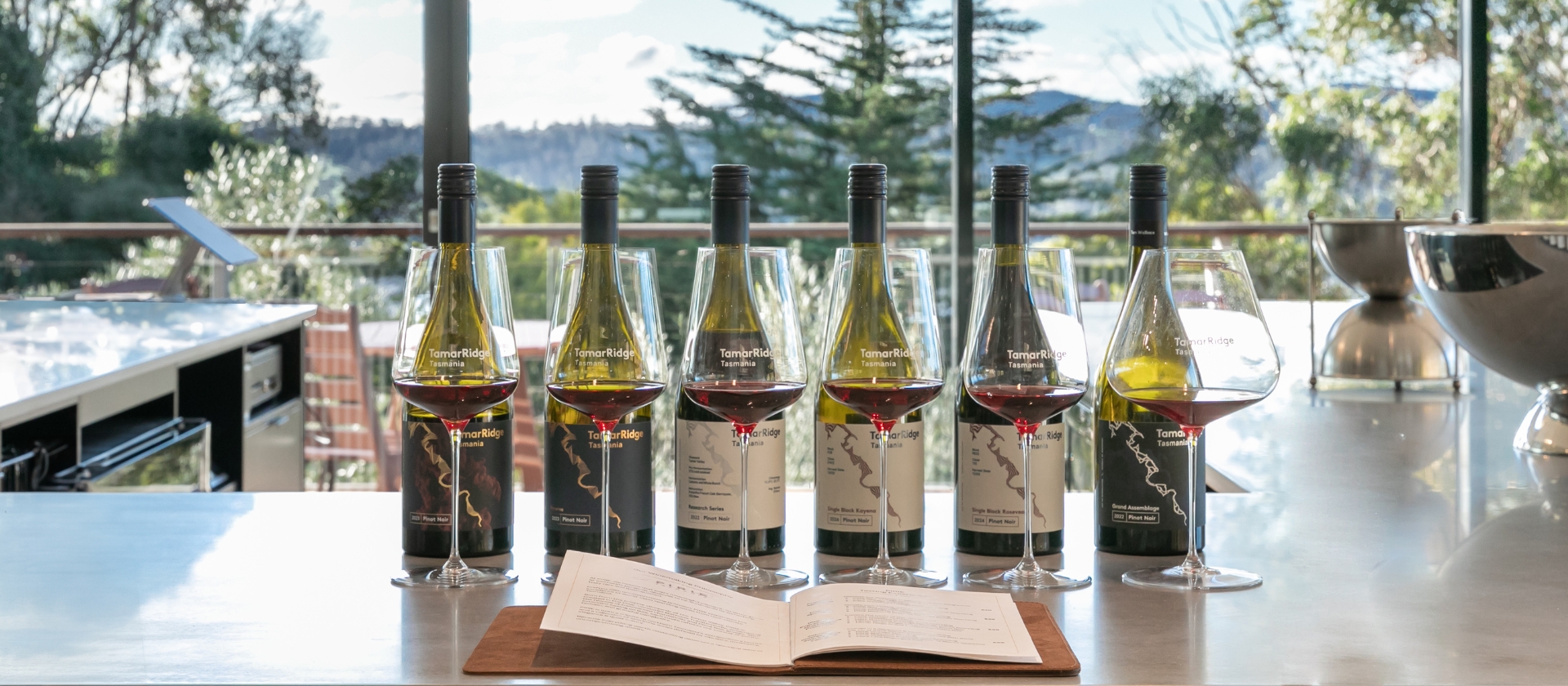 A display of Tamar Ridge wines