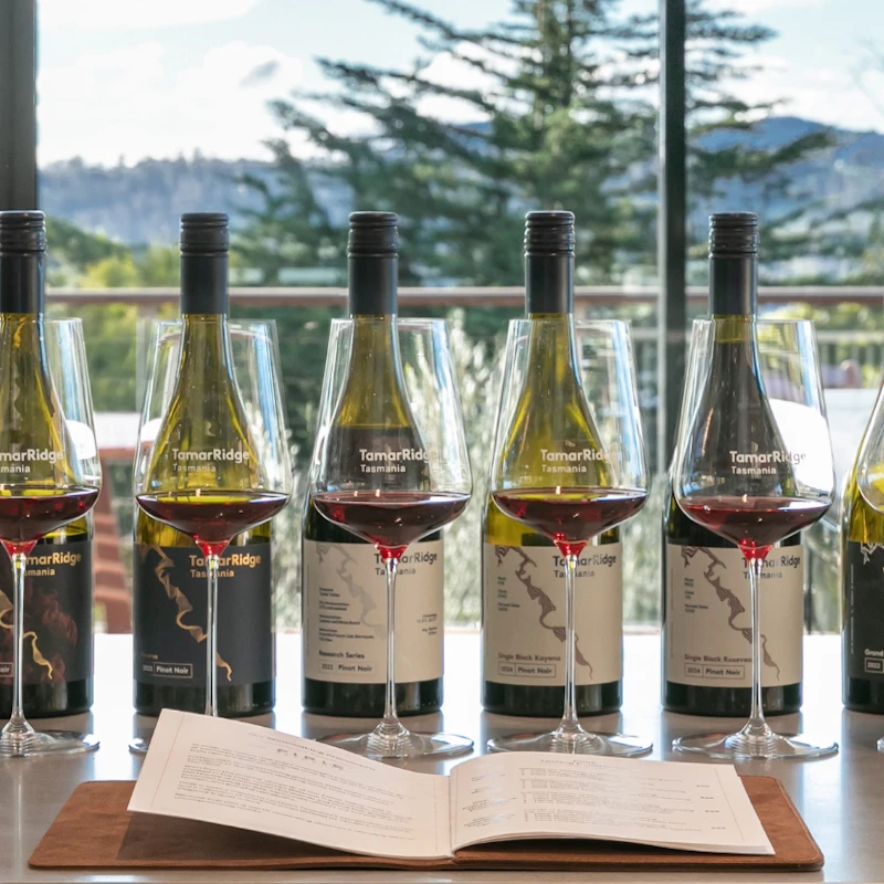 A display of Tamar Ridge wines