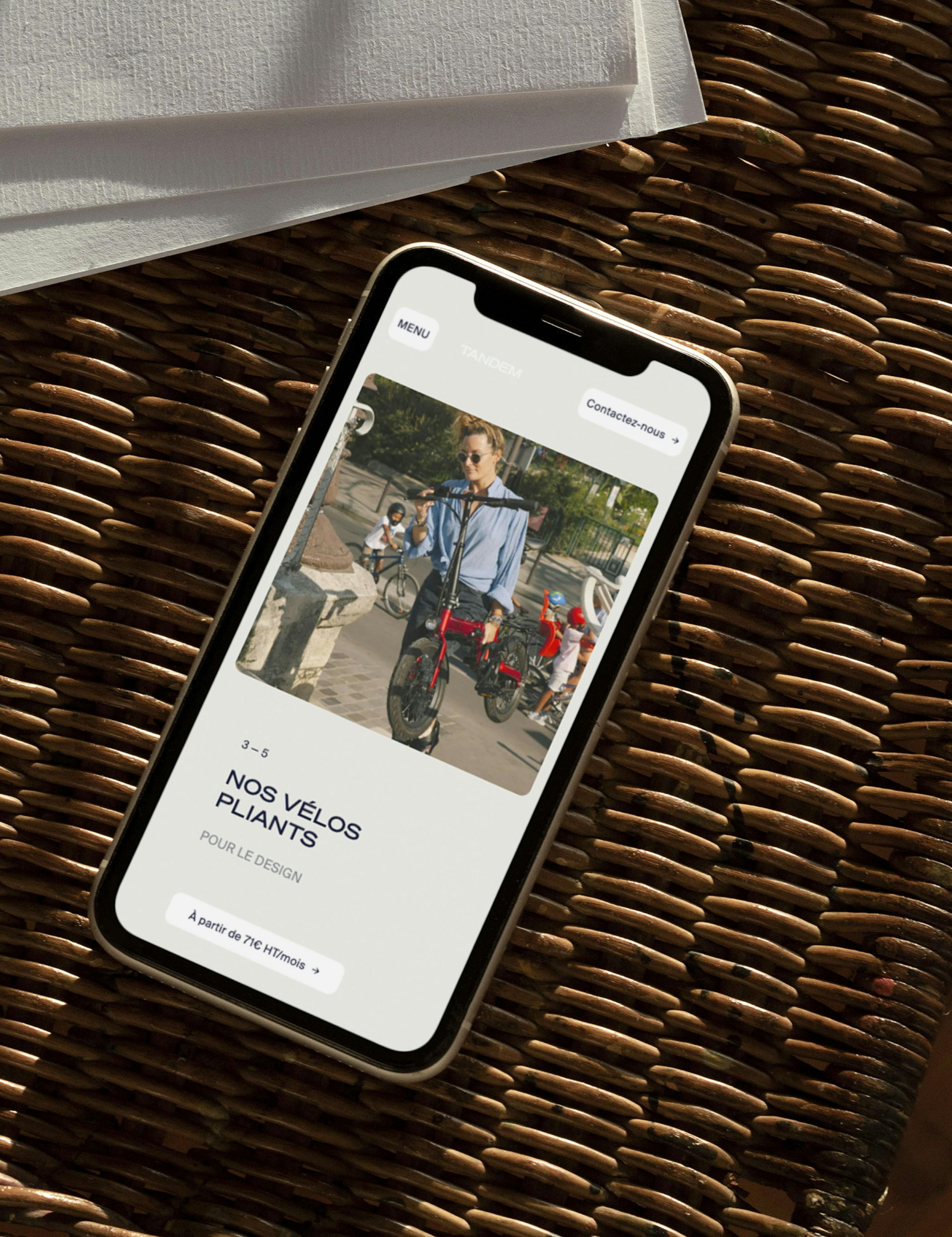 Tandem website mobile mockup