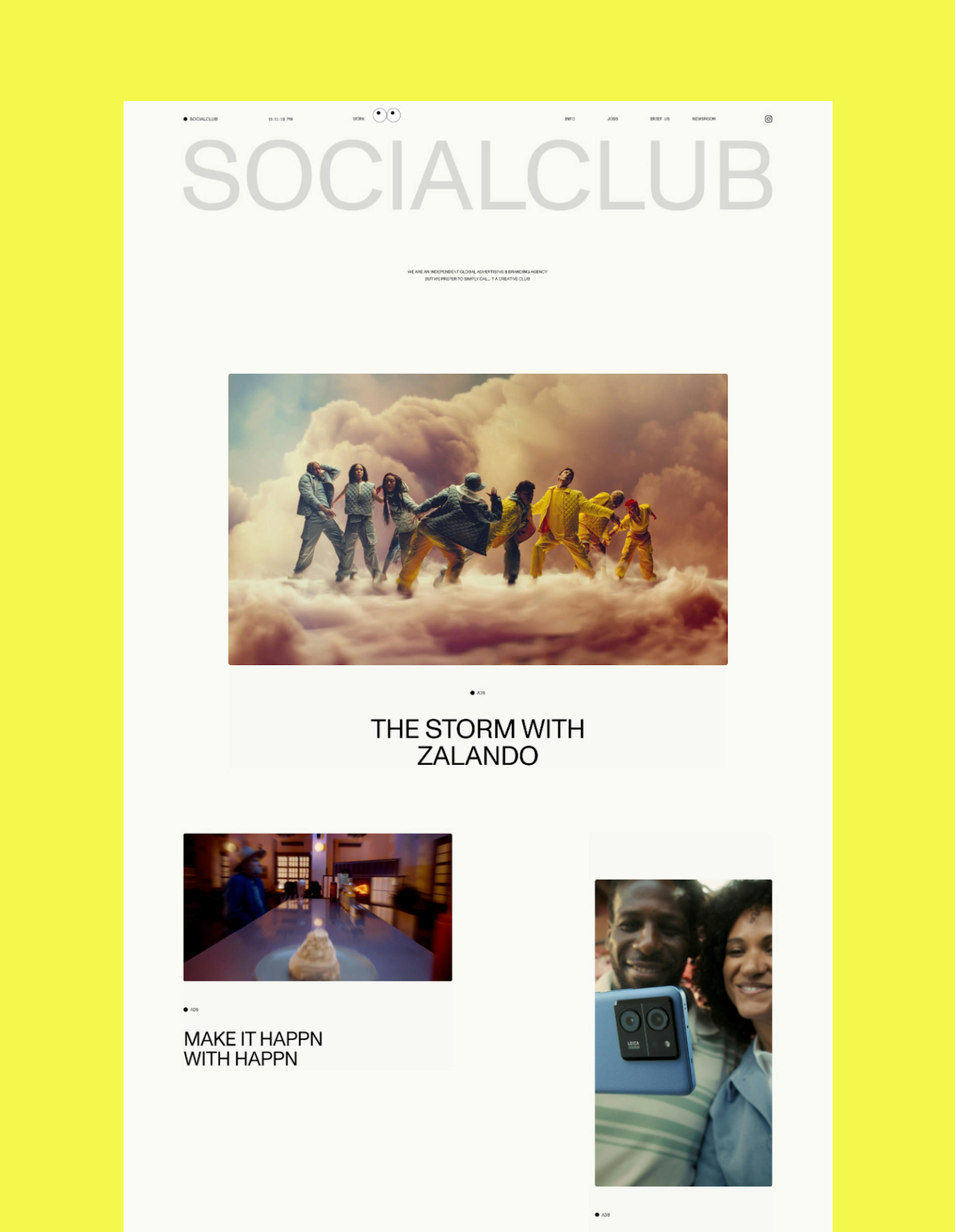 Social club website