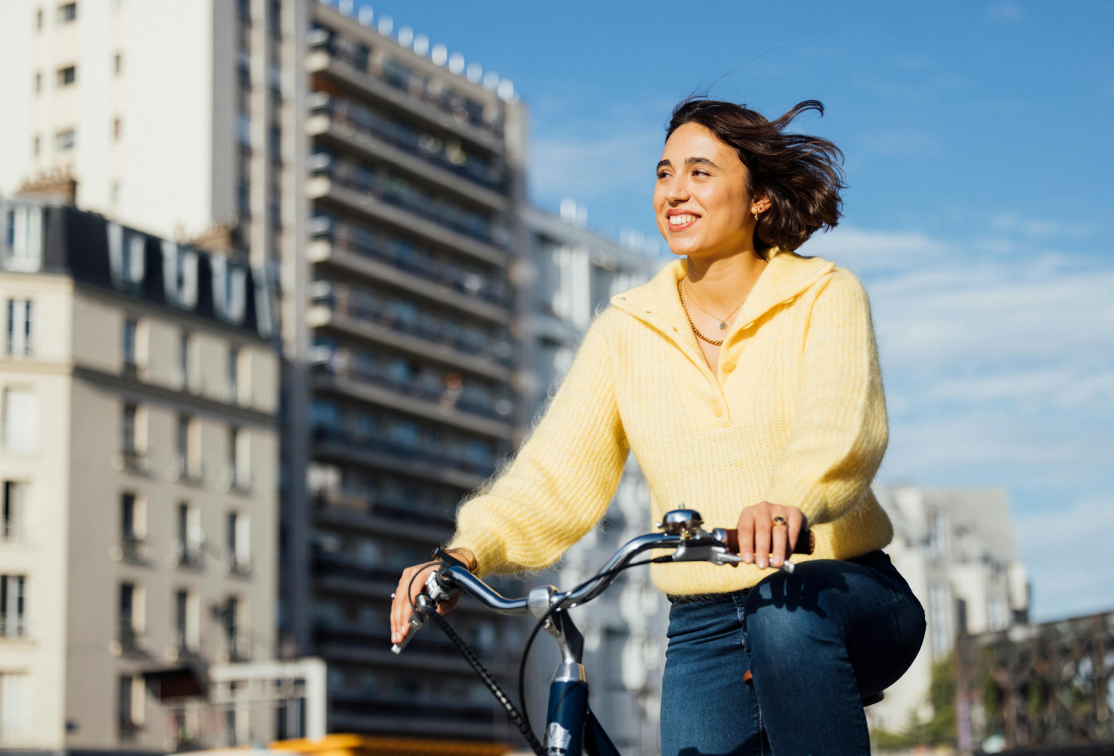 Woman cycling