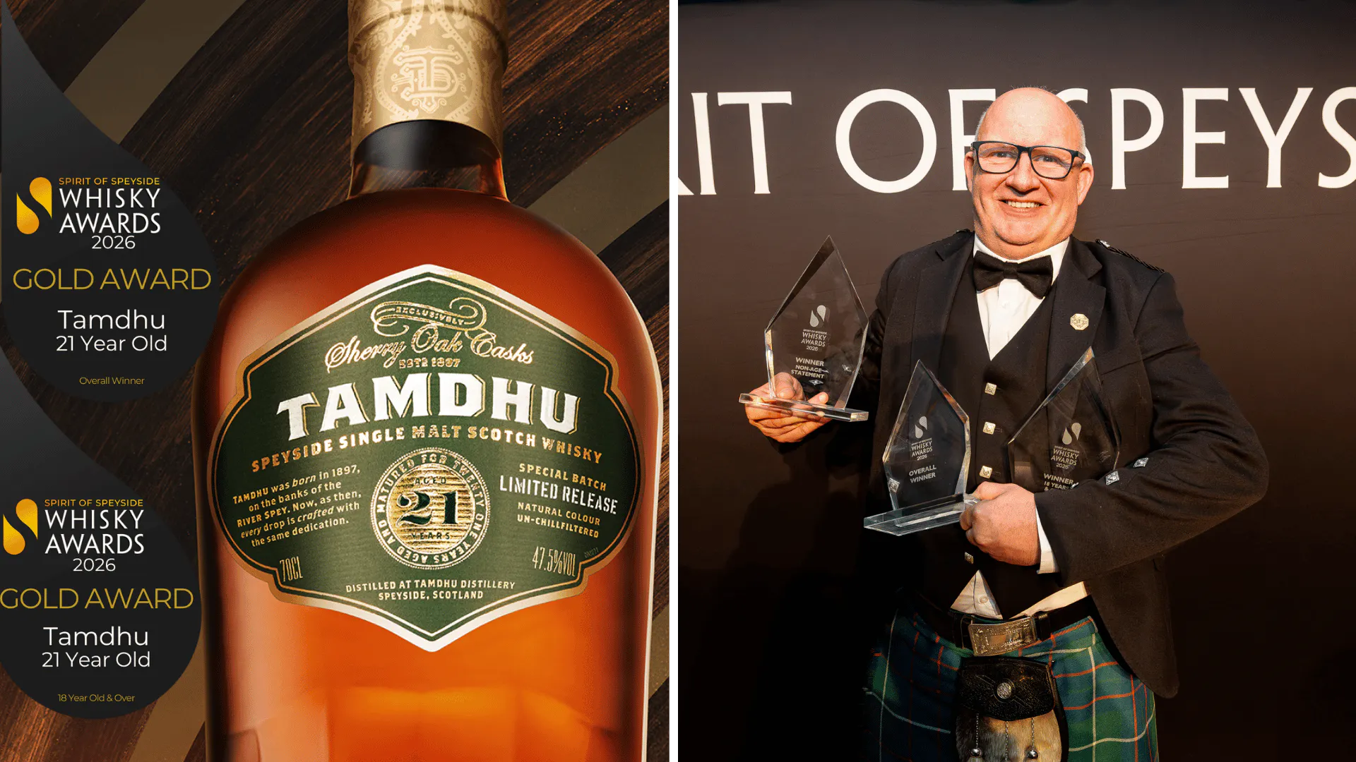Tamdhu 21 Year Old Named Overall Winner at Spirit of Speyside