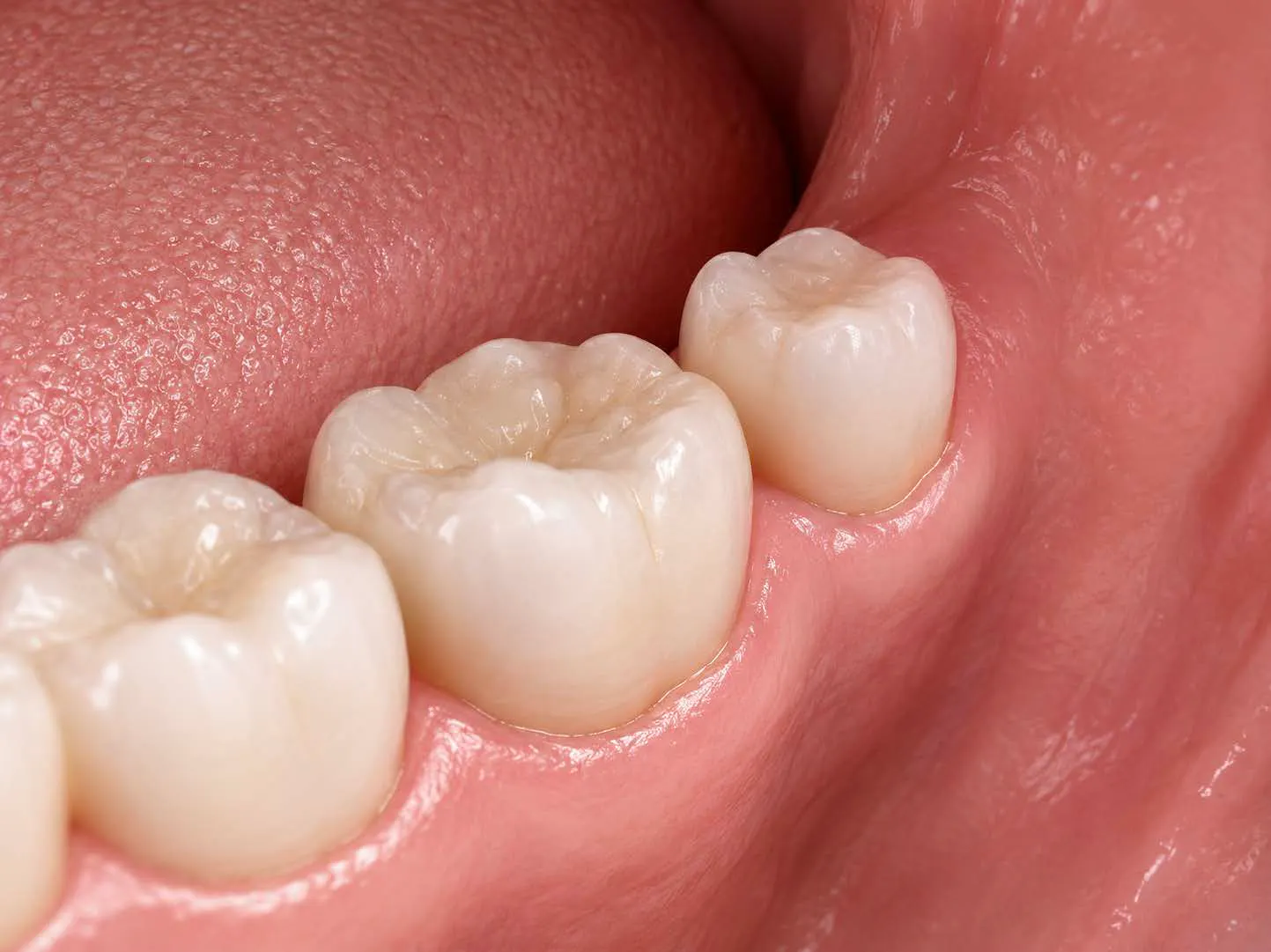 Close up of a wisdom tooth