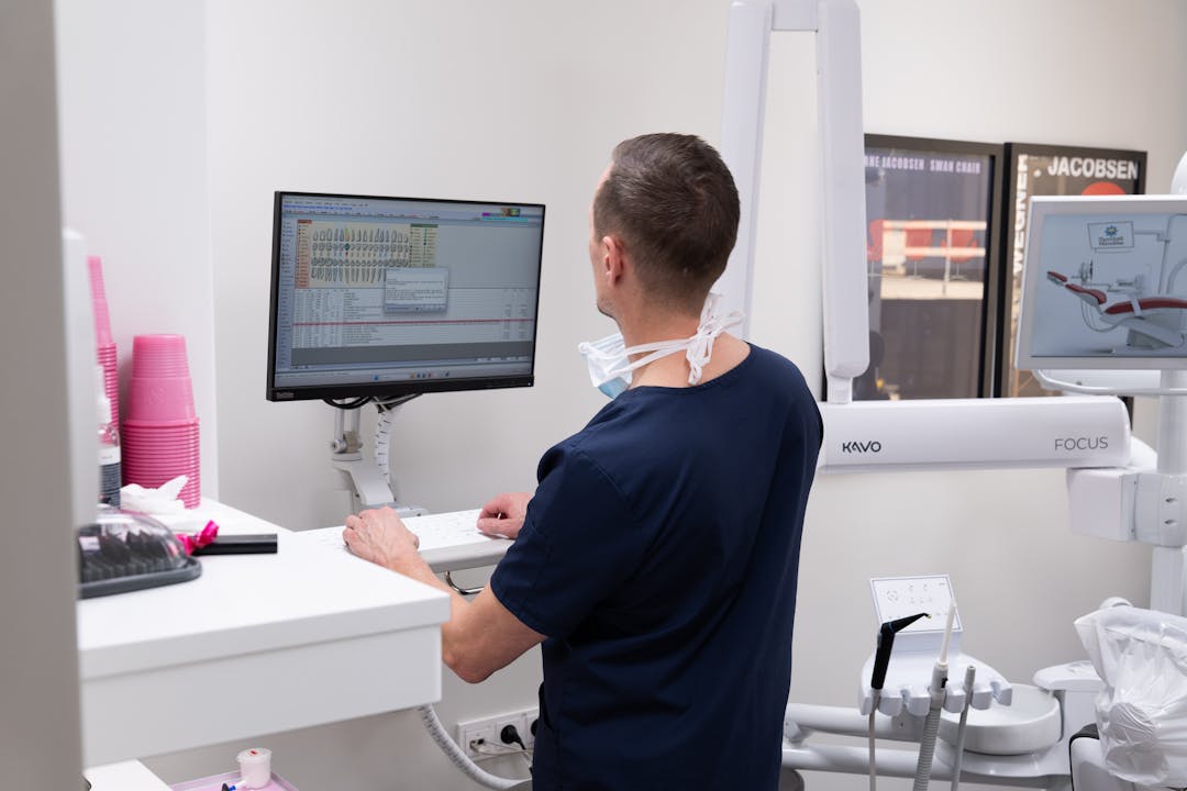 Dentist working