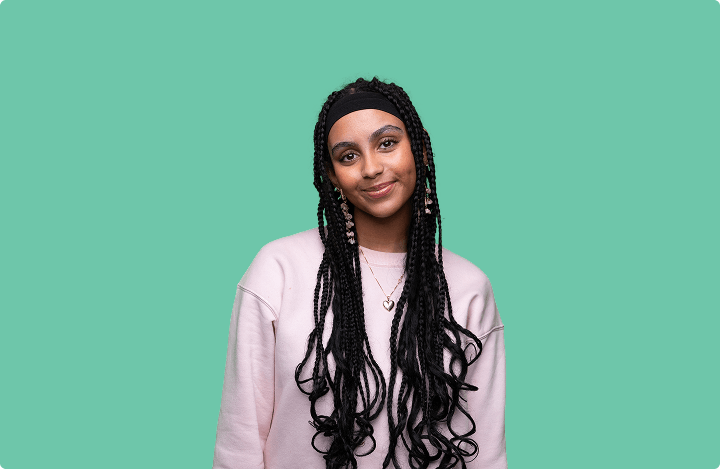 young girl smiling