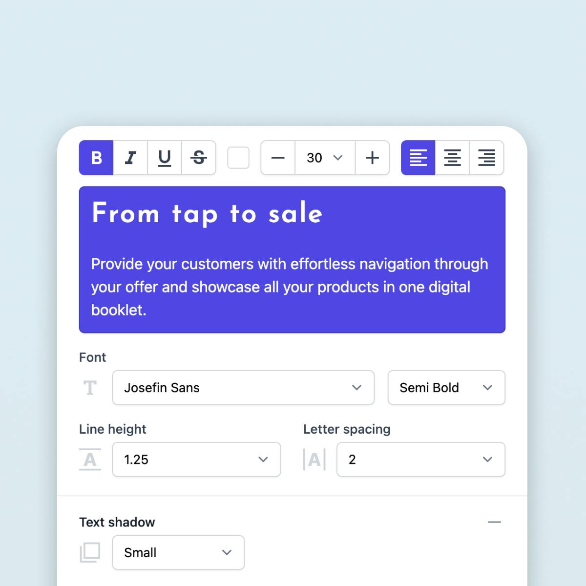 Tappable uses a simplified text editor
