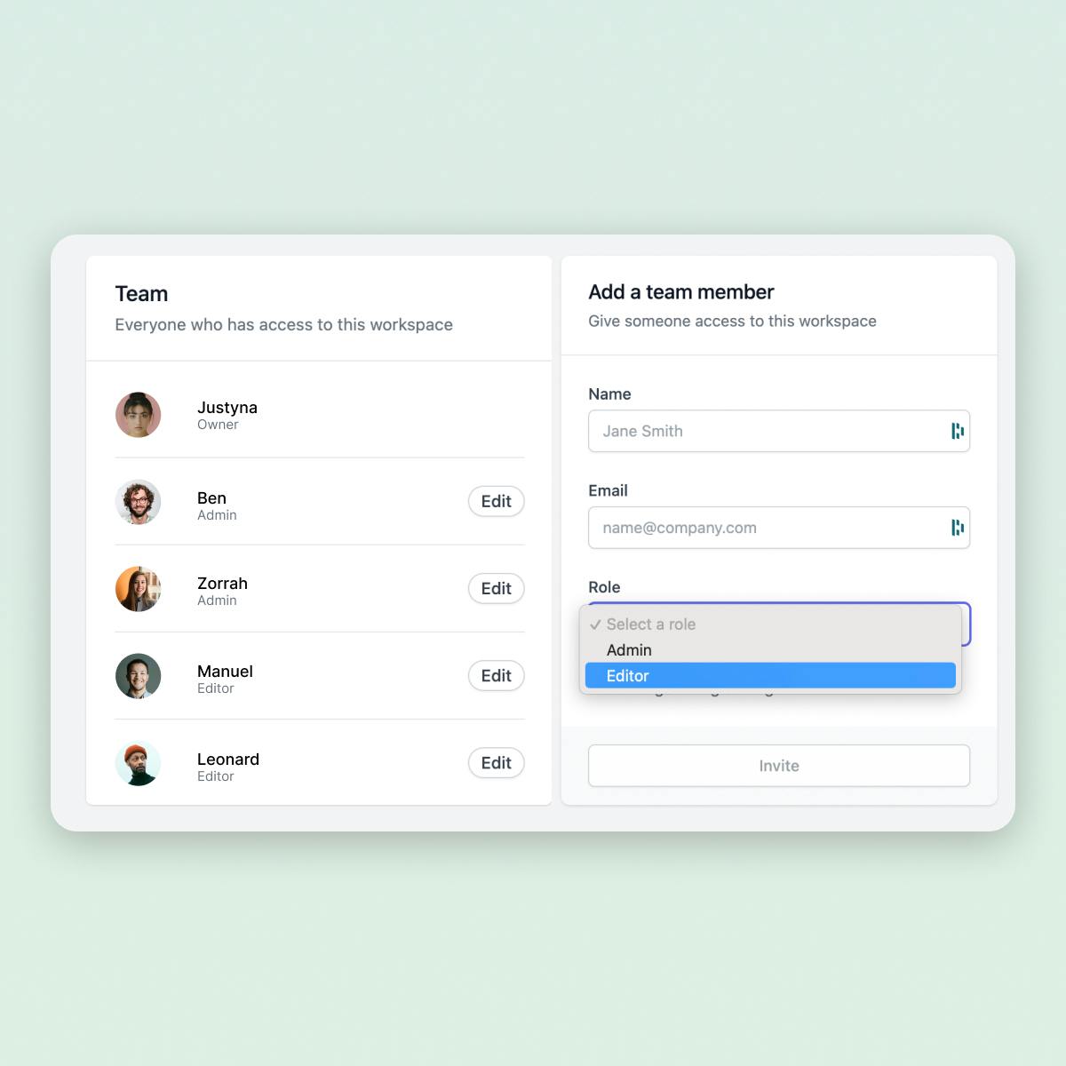 Invite your entire team to collaborate together