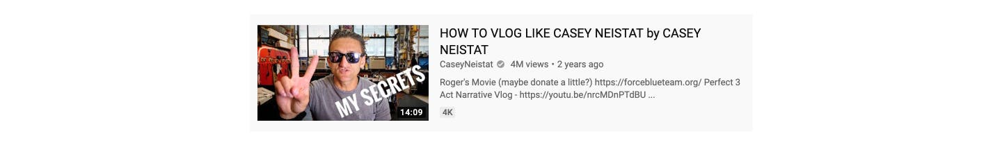 YouTube Casey Neistat thumbnails