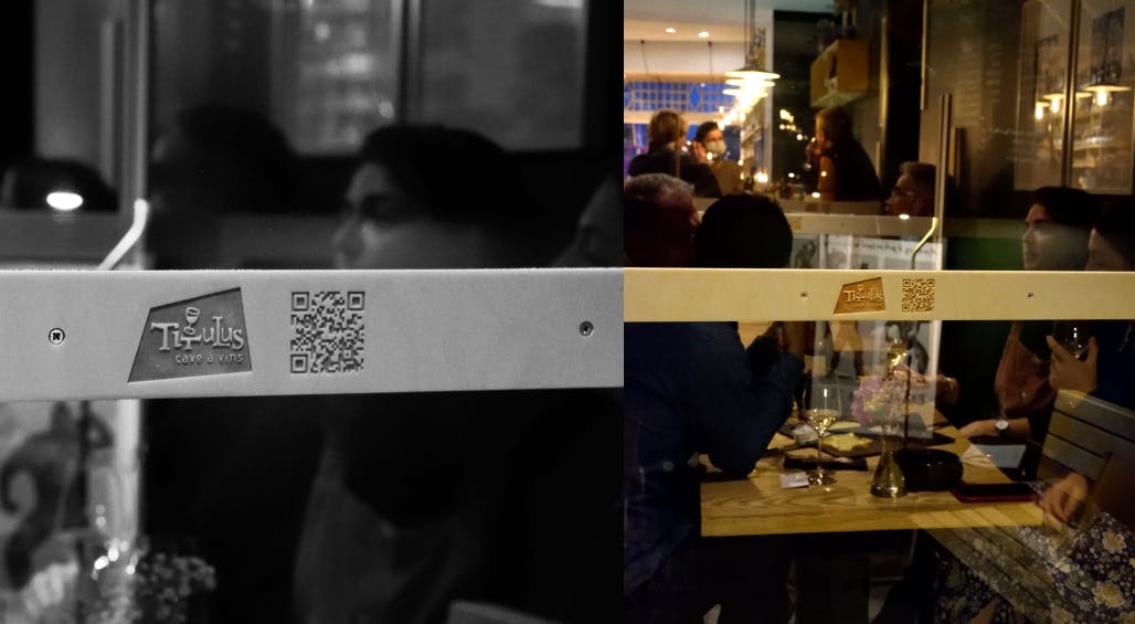 Usage of QR codes to display their menu