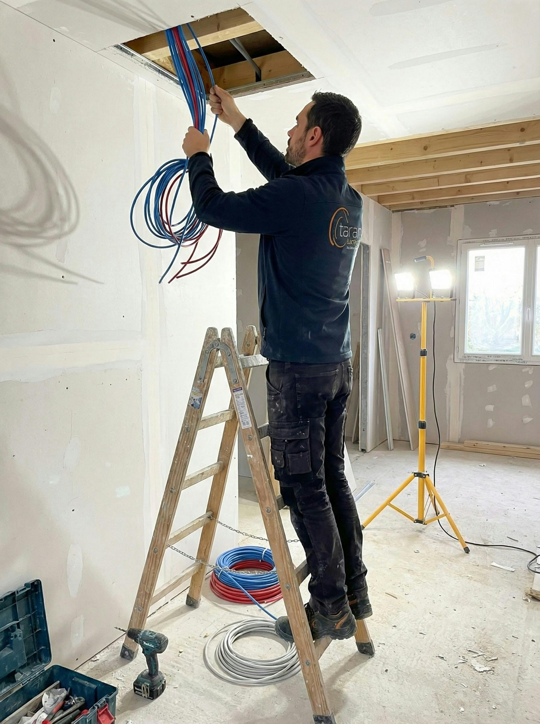 Passage de cable chantier neuf