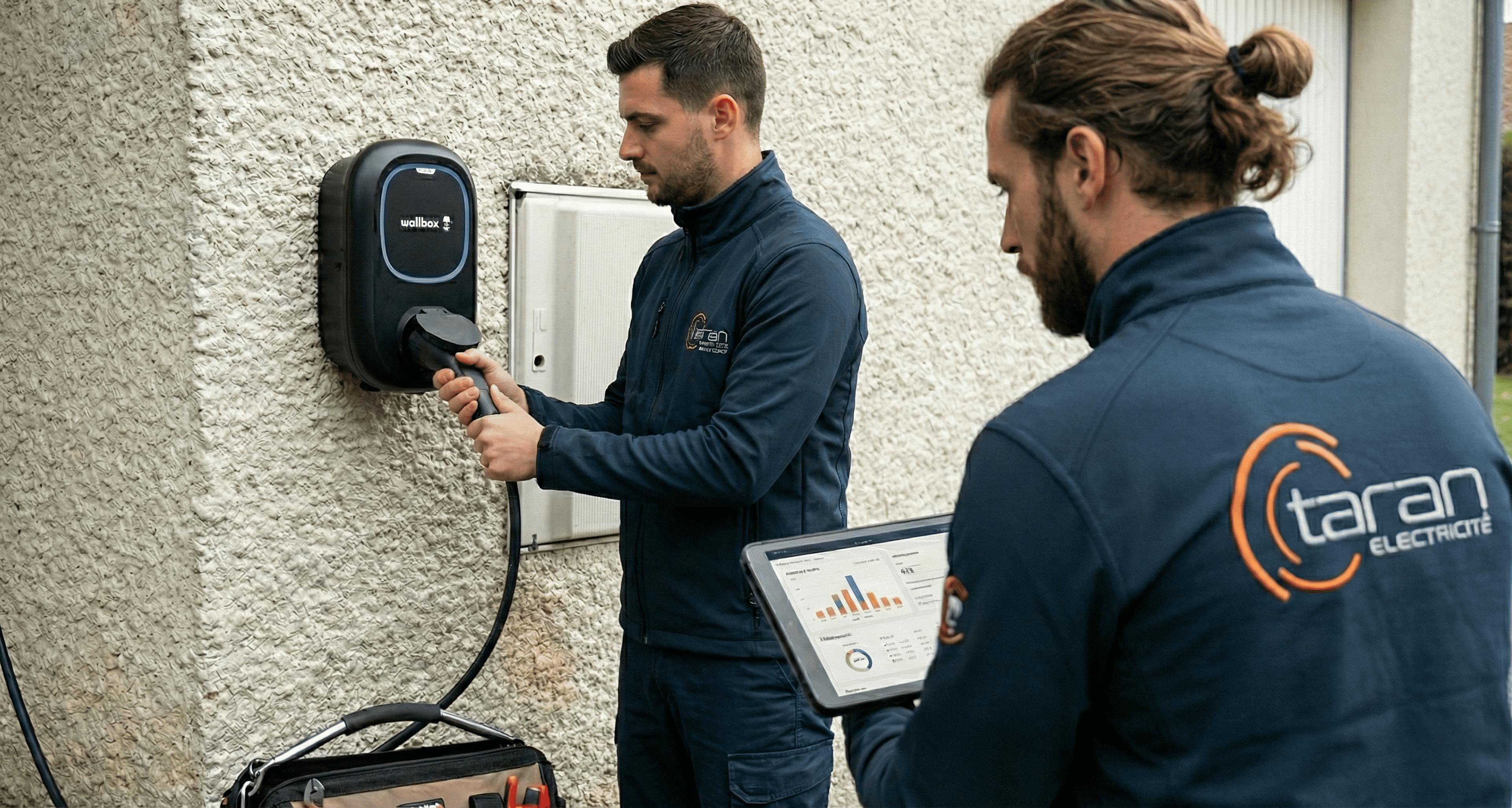 Installation borne de recharge