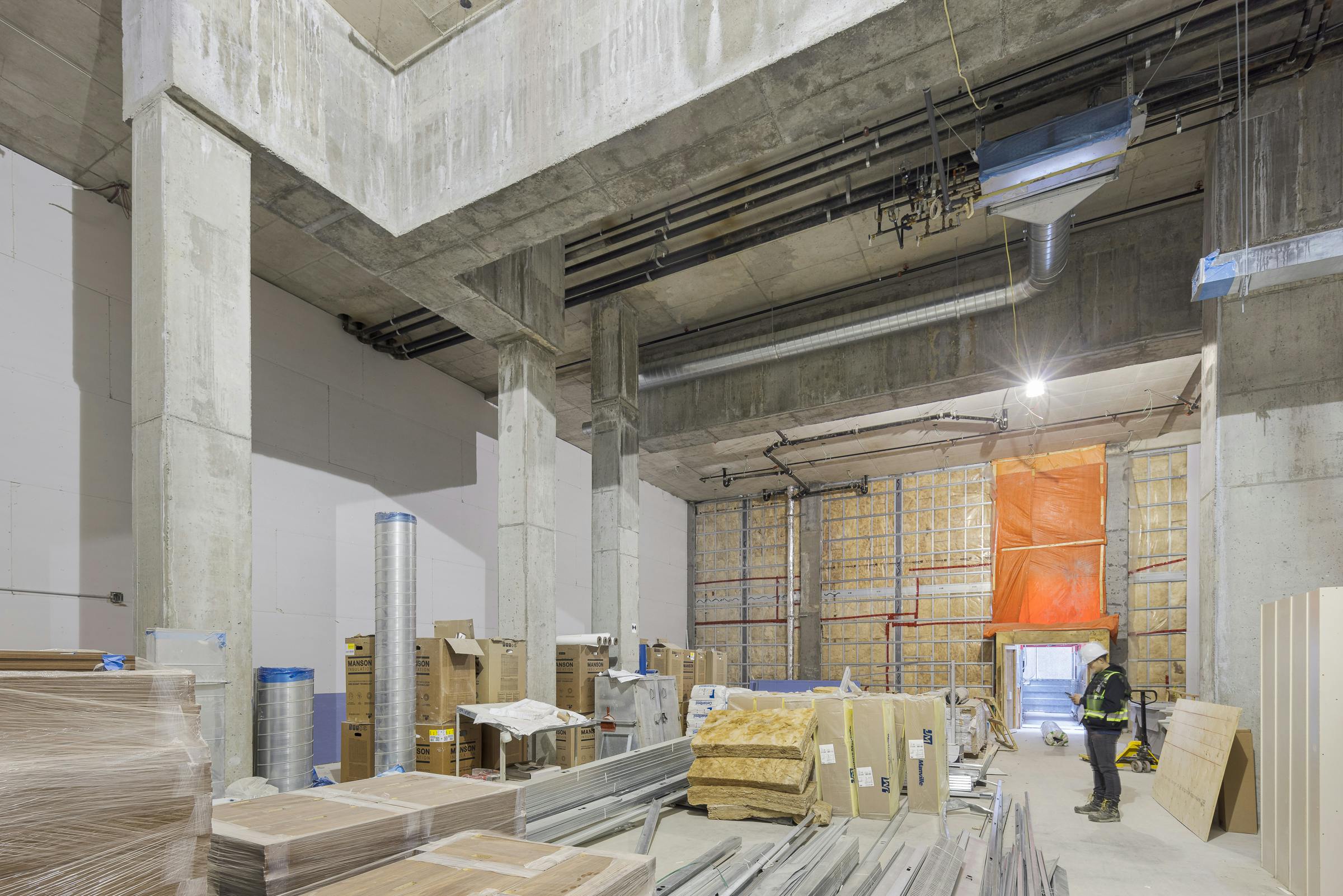 Concrete structure on a construction site.