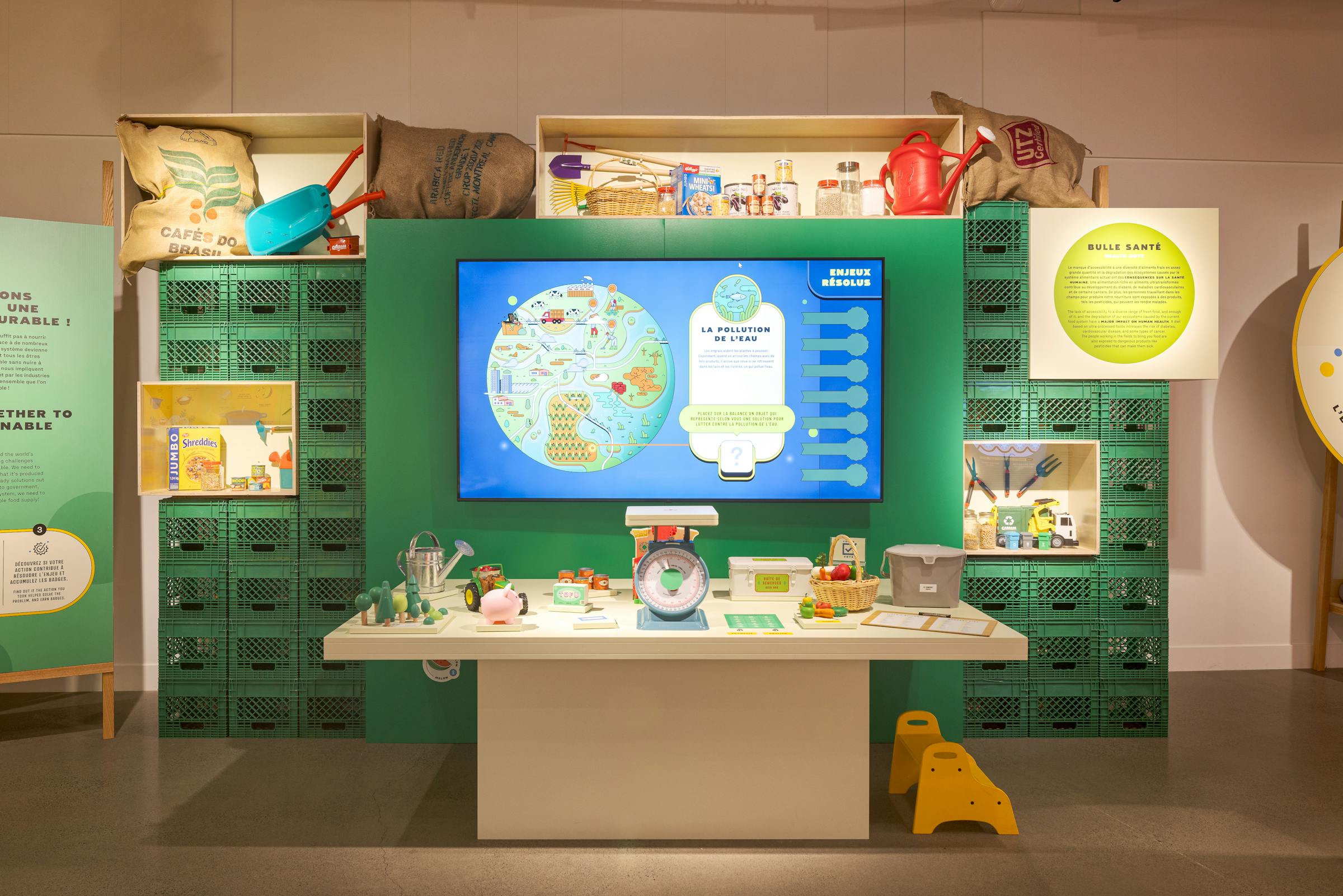 Museum design focused on interactivity and participatory learning around food.