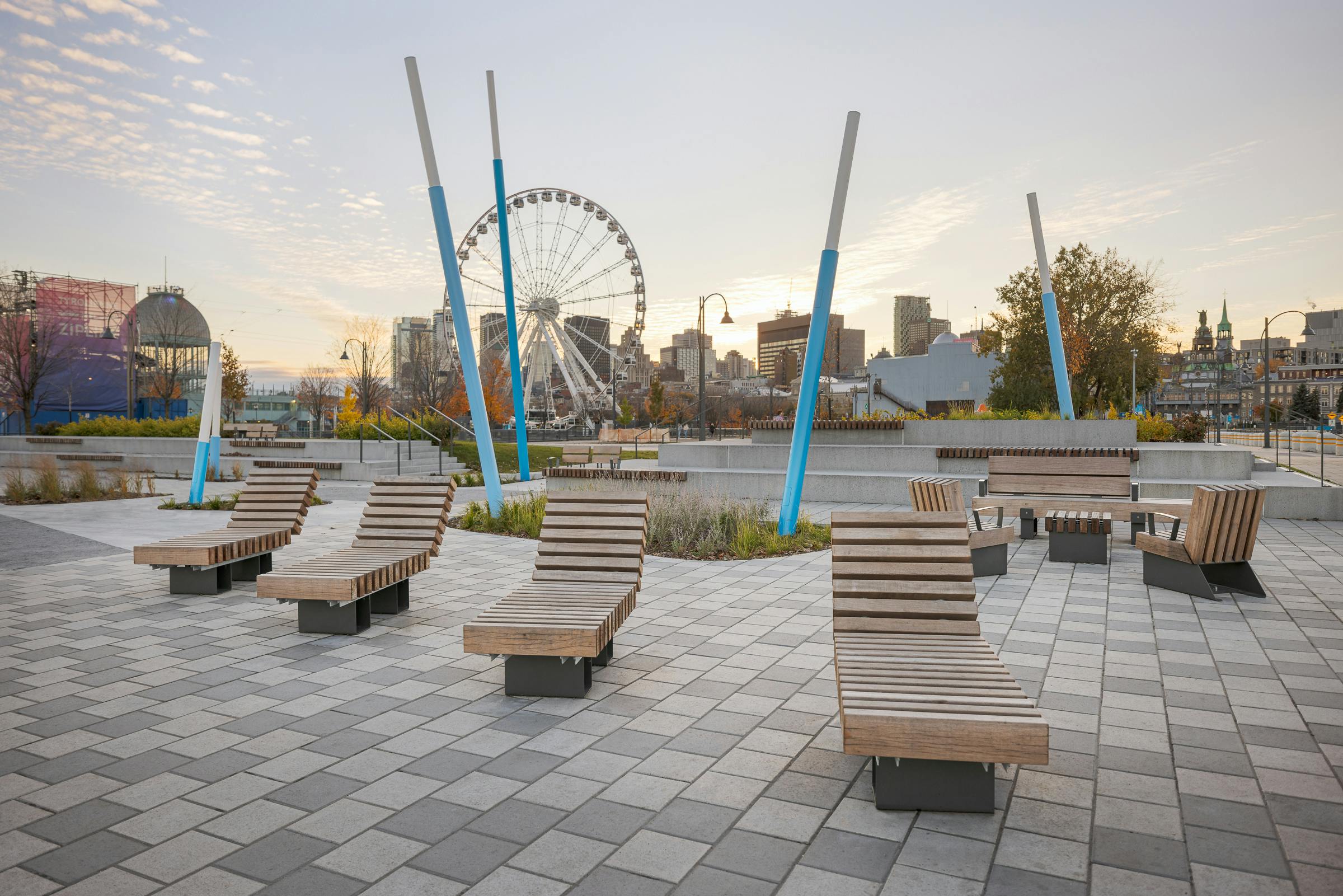 Photo of the landscaping of the Quai de l'Horloge.