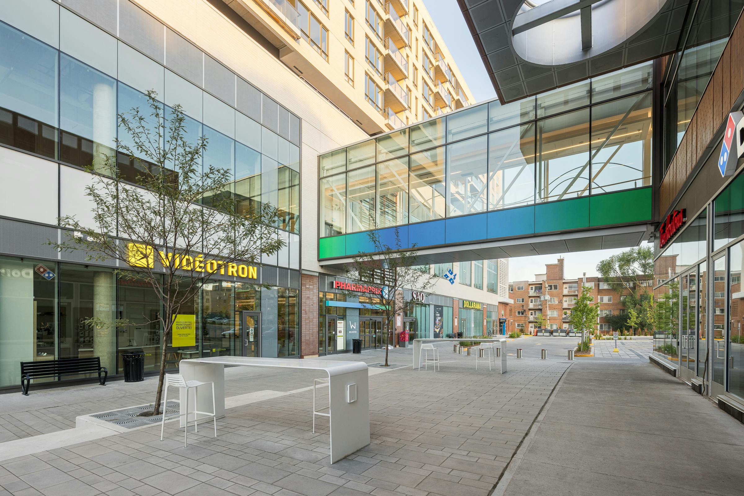 Sustainable architecture of the commercial and residential complex in Montreal