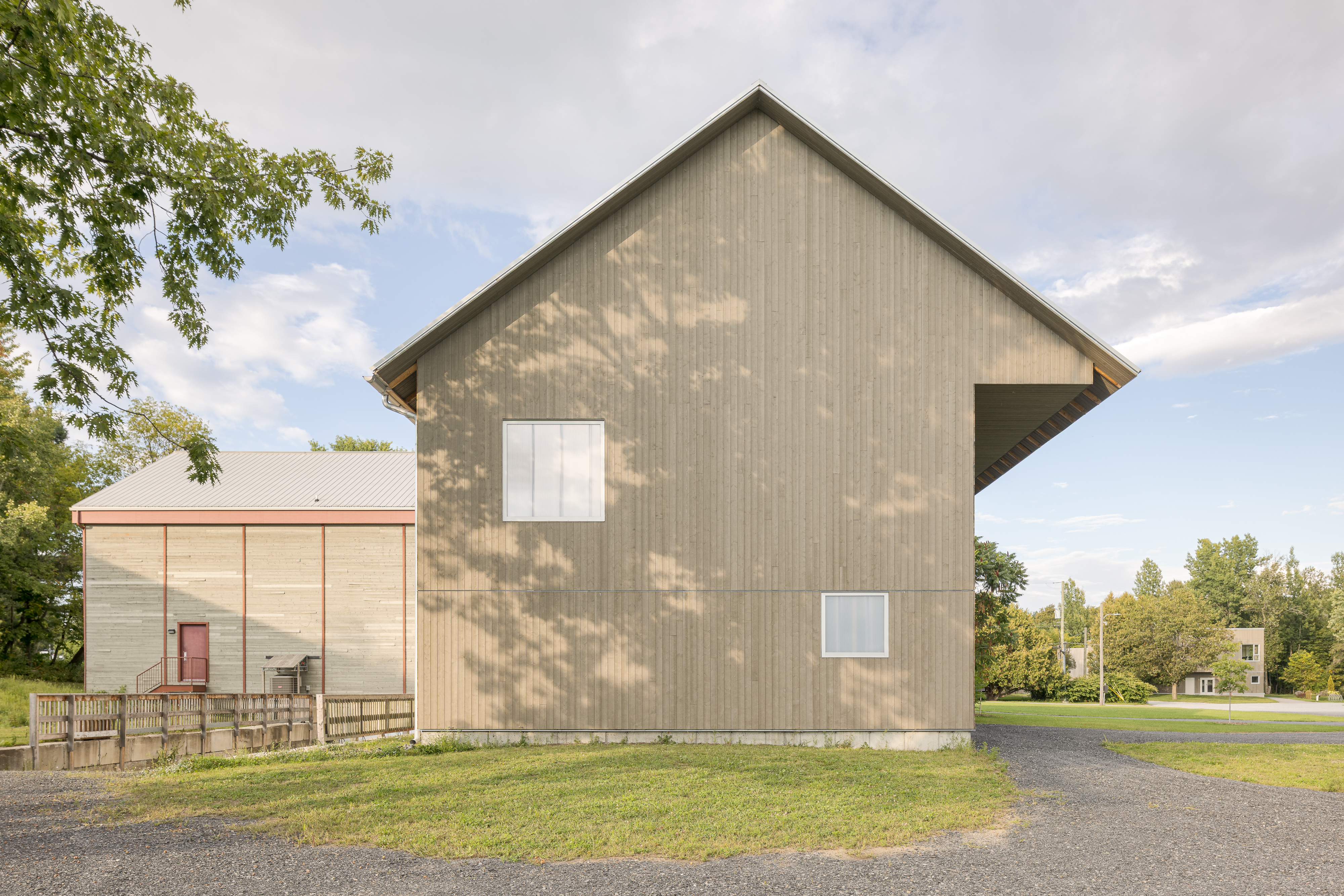 Overall view of the architectural project photographed.