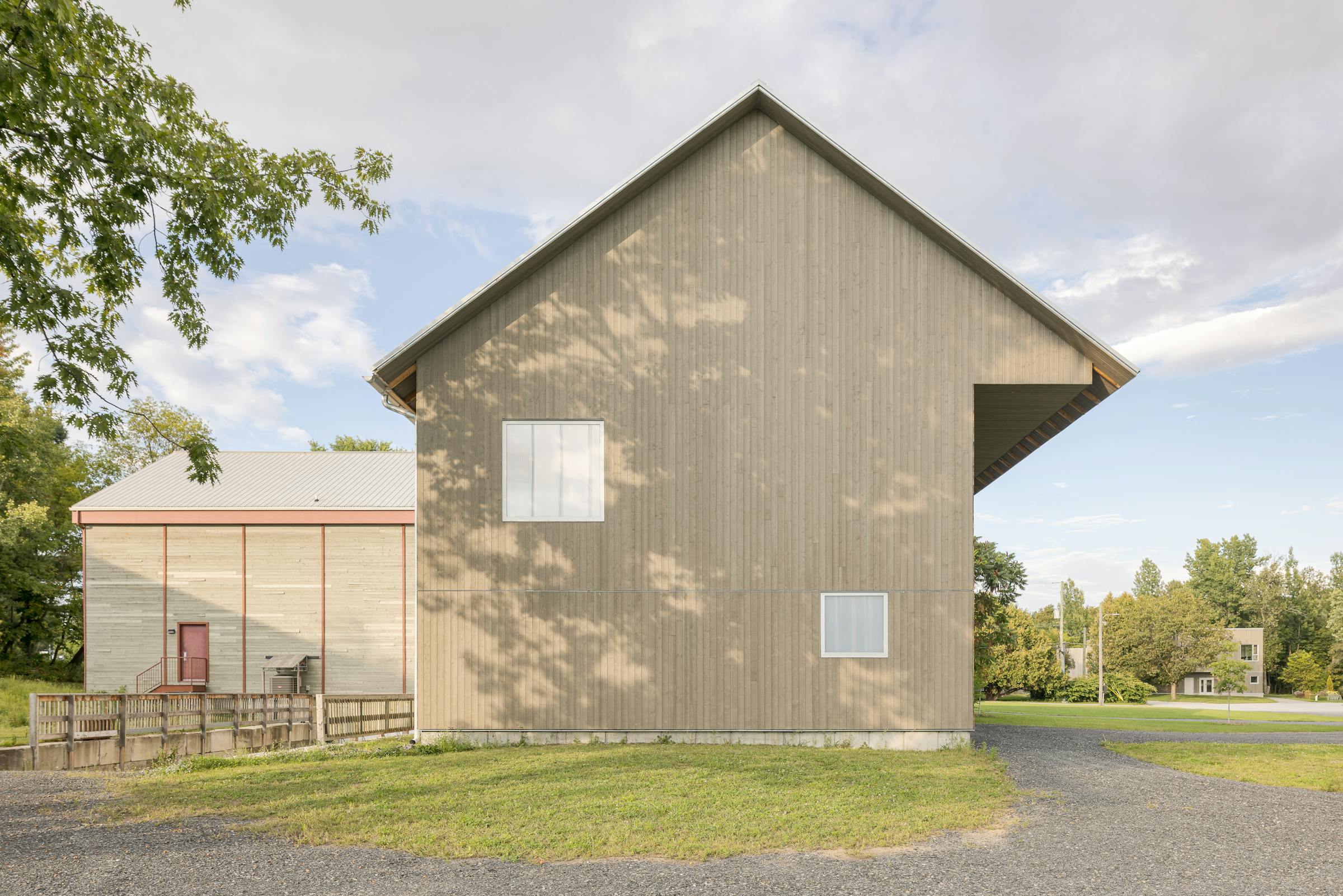 Overall view of the architectural project photographed.