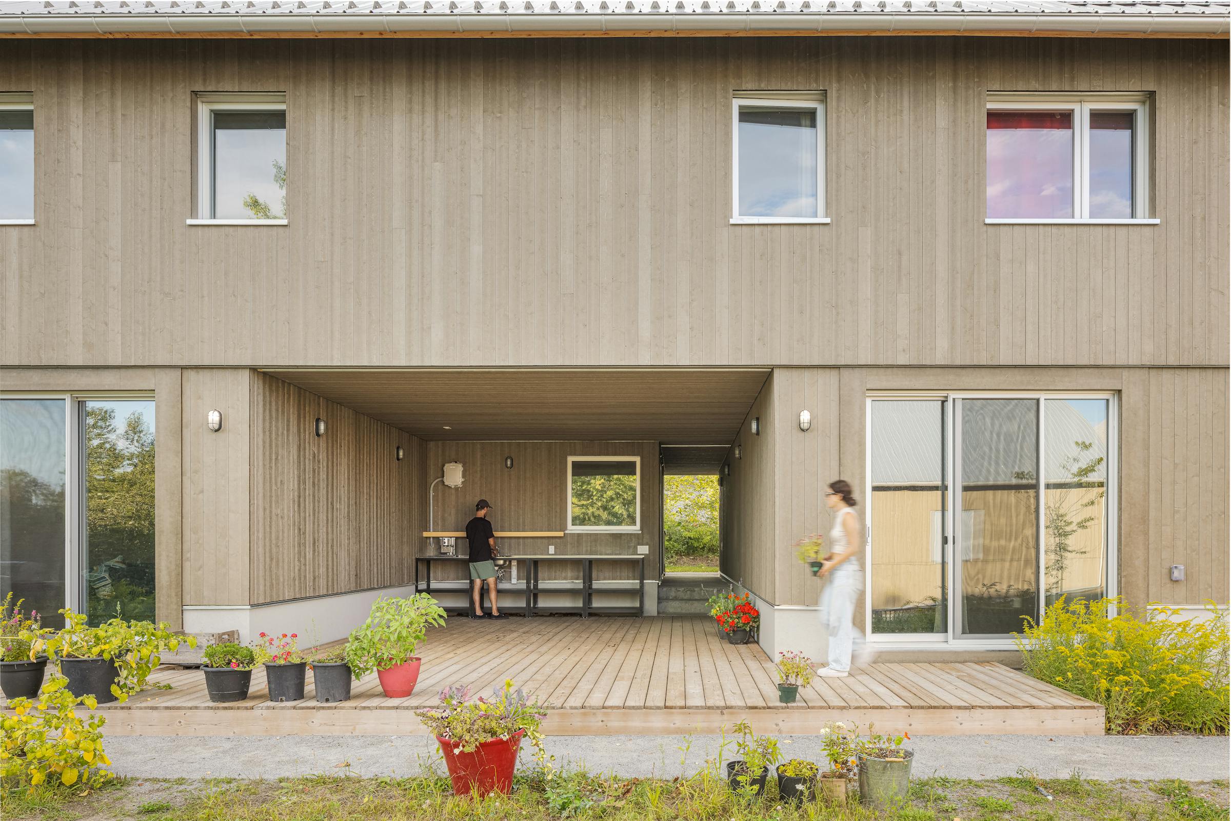 Contemporary architecture inspired by rural heritage, photographed in Upton.