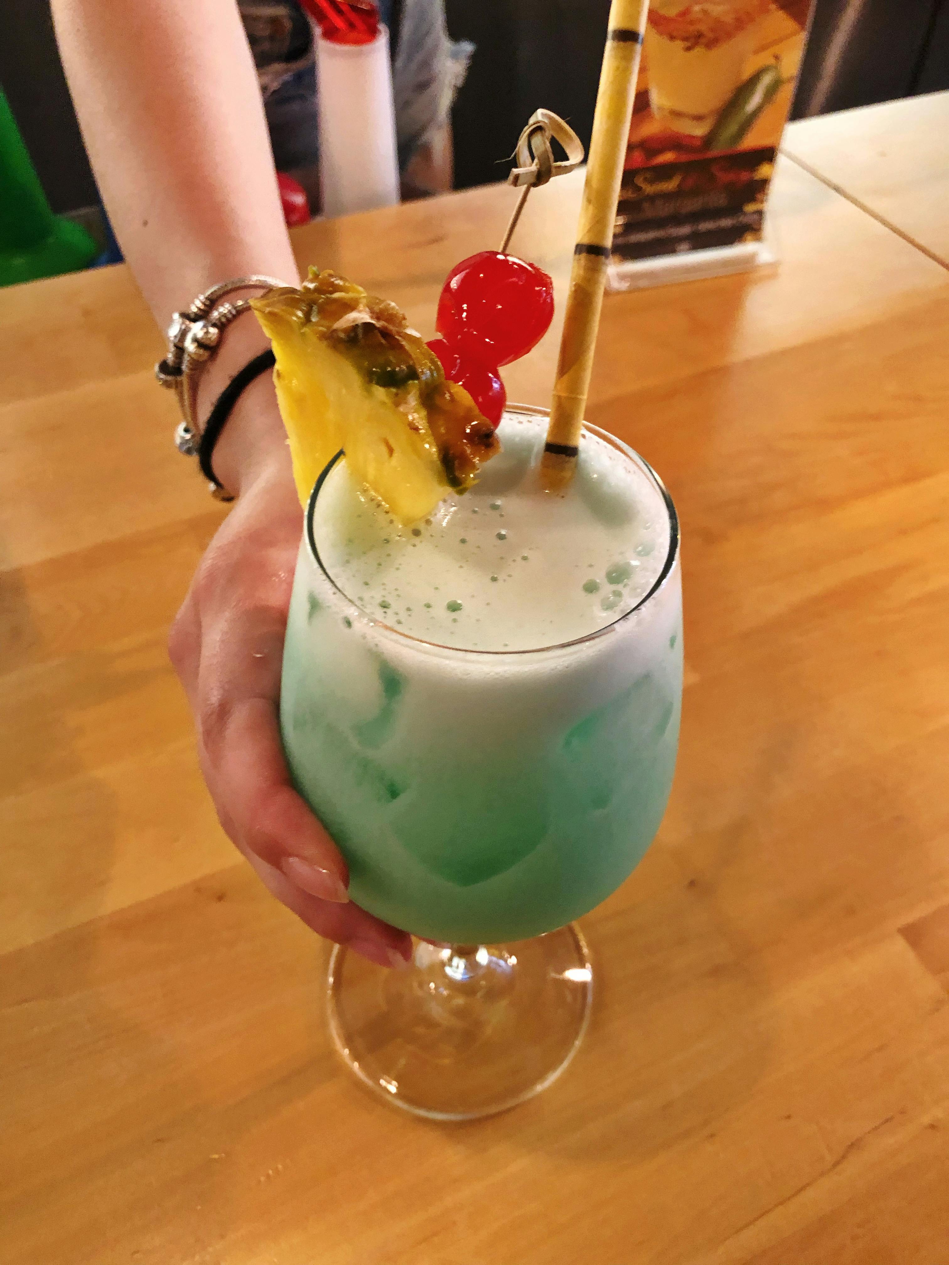 Blue Island Cocktail (Pina Colada, Pineapple juice, Vodka, Rum, Gin, Tequila & Blue Curacao)
